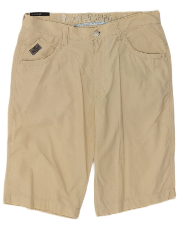 Americanino Mens Casual Shorts IT 48 Médio W32 Algodão Bege