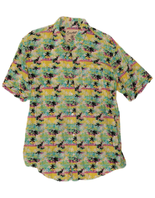 Camisa masculina VINTAGE de manga curta XL algodão multicolorido havaiano