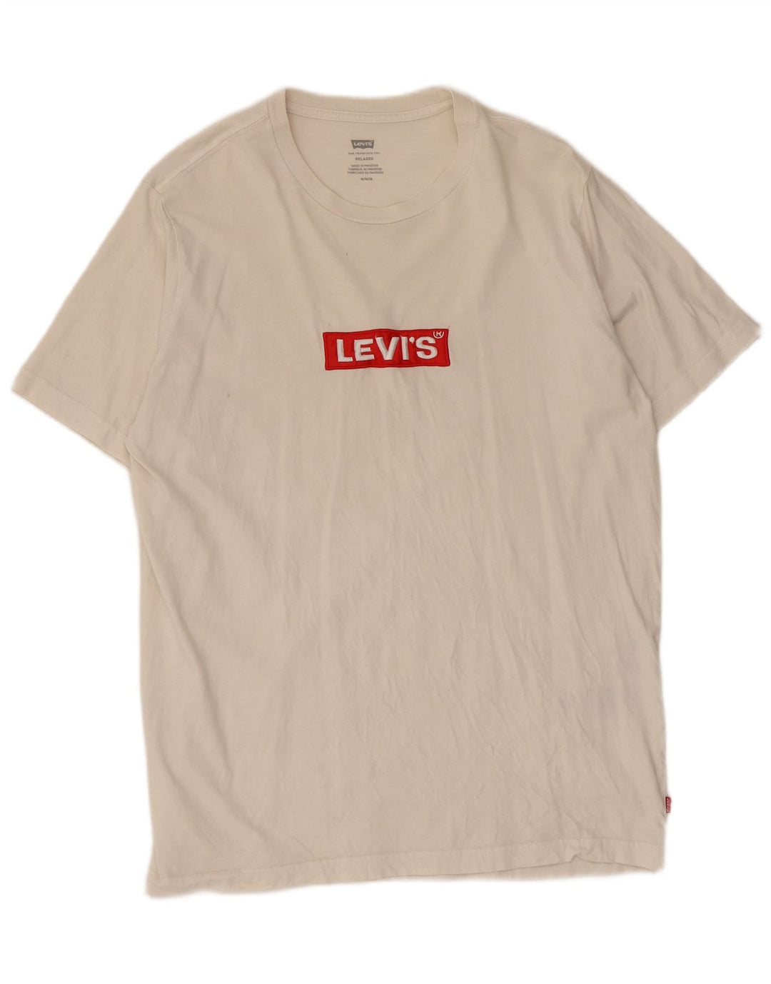 Camiseta masculina Levi's Relaxed Graphic Top Médio Algodão Branco