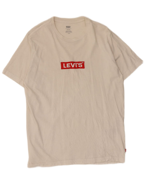Camiseta masculina Levi's Relaxed Graphic Top Médio Algodão Branco