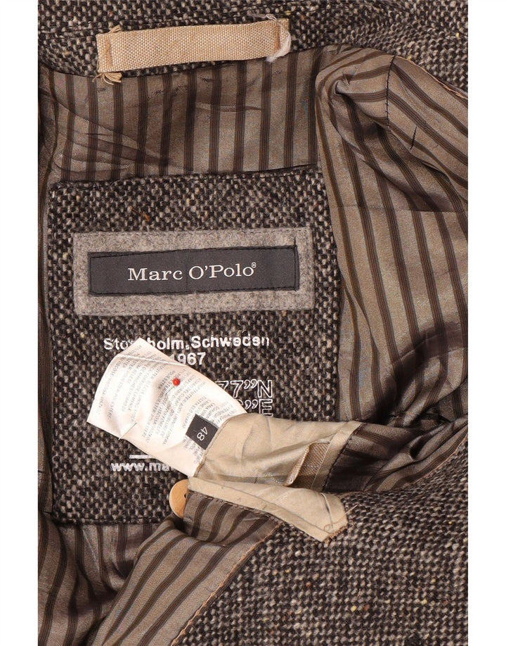 Sobretudo masculino Marc O'Polo UK 48 lã manchada cinza médio