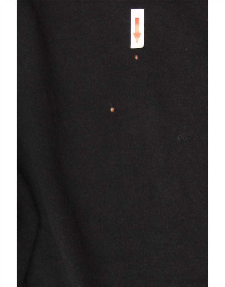 Suéter masculino Superdry com capuz e zíper médio preto algodão