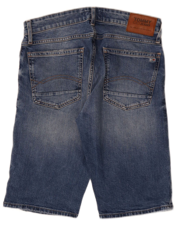 Shorts jeans masculino Tommy Hilfiger com ajuste relaxado W30 algodão azul médio