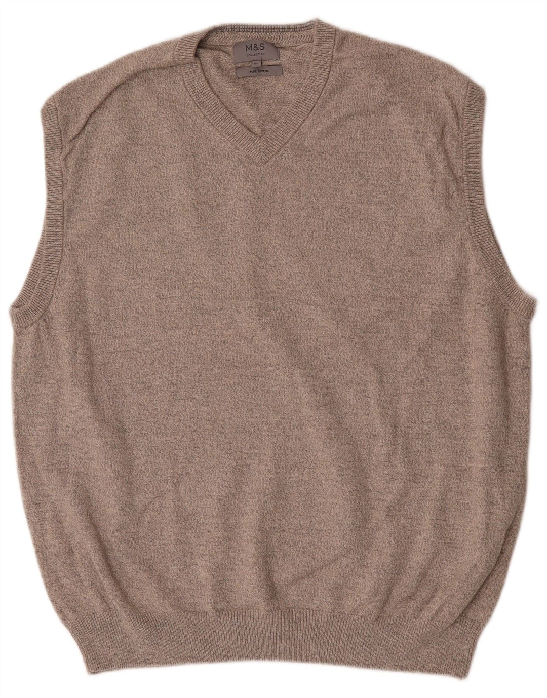 Regata masculina Marks & Spencer com colete XL de algodão marrom