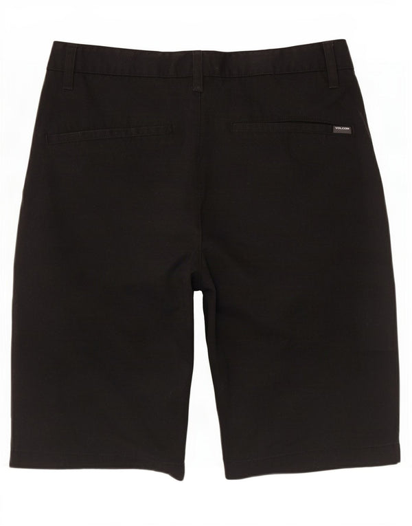 Volcom Mens Chino Shorts W30 Médio Algodão Preto