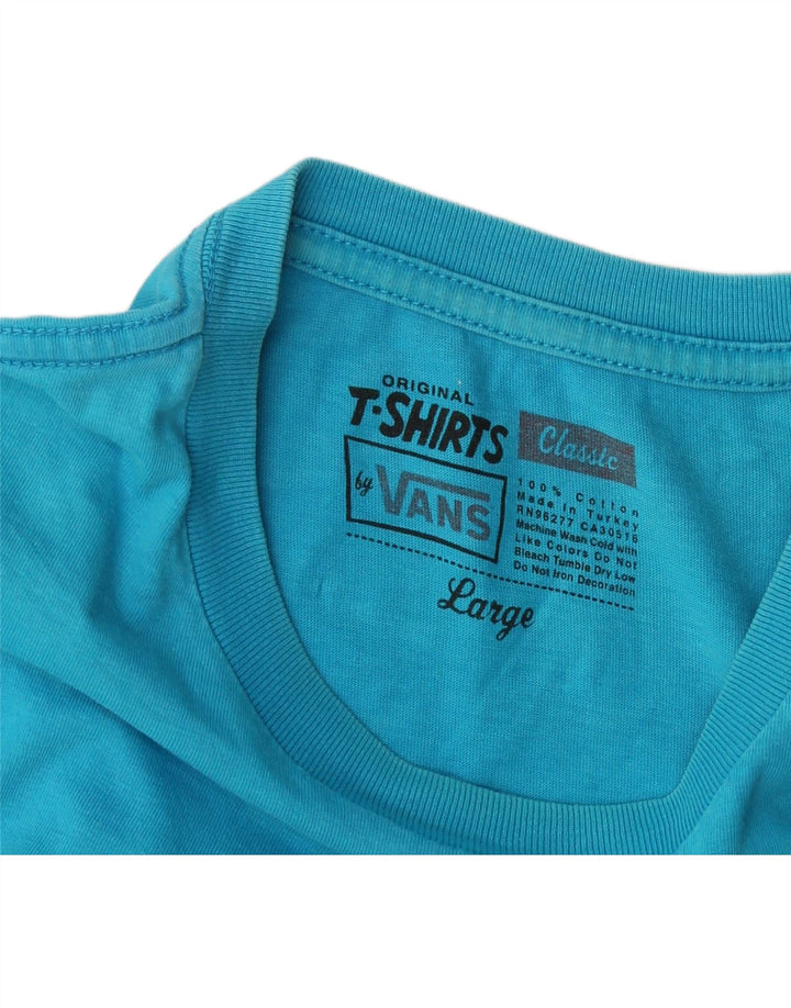 Camiseta Vans masculina gráfica grande algodão azul