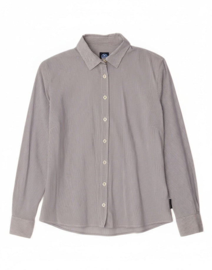 Camisa feminina North Sails UK 10 algodão listrado azul pequeno
