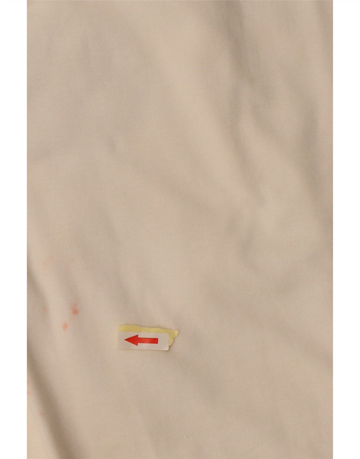 Camiseta feminina Zara UK 16 grande algodão branco