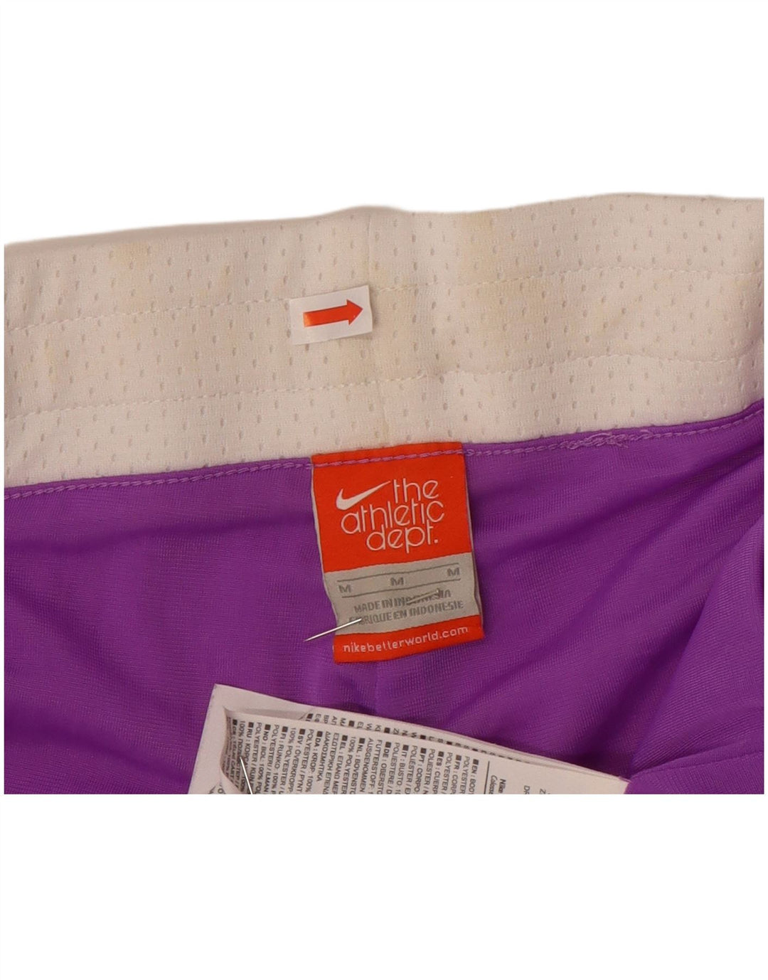 Shorts esportivos femininos Nike UK 14 médio roxo colorblock poliéster
