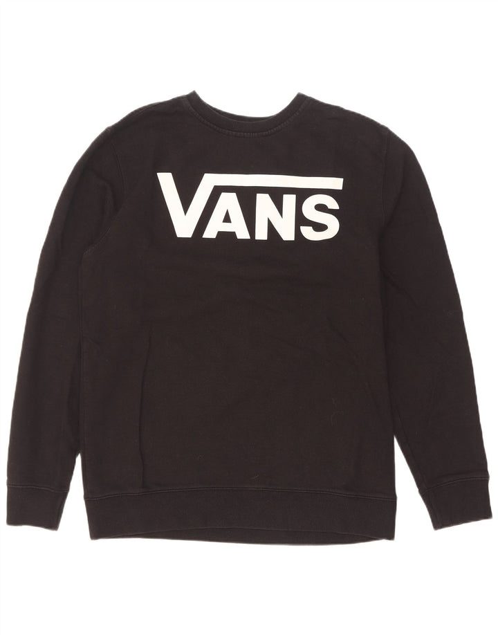 Vans masculino gráfico moletom jumper médio preto algodão