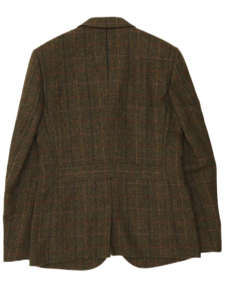 Jaqueta blazer masculina de 3 botões Jack Wills Reino Unido 38 lã verde médio