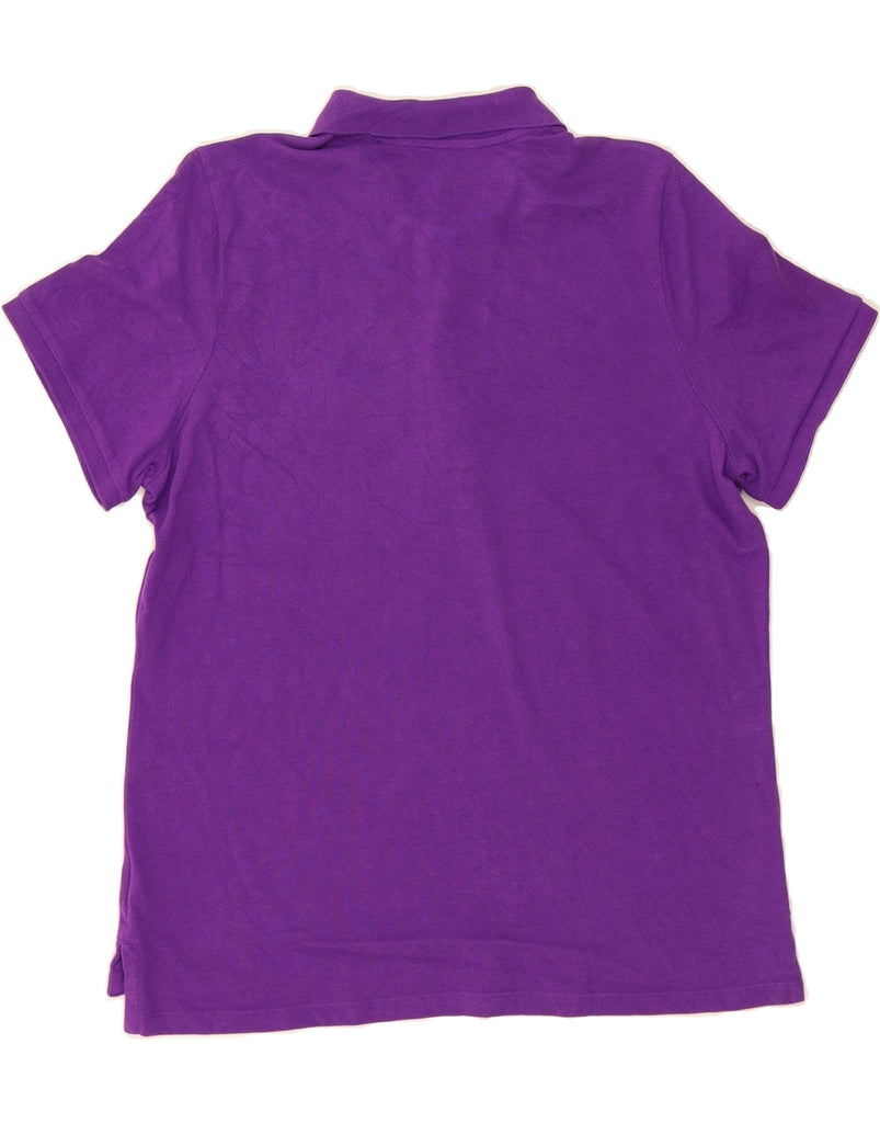 RALPH LAUREN Mens Polo Shirt Large Purple Cotton Vintage Ralph Lauren and Second-Hand Ralph Lauren from Messina Hembry 