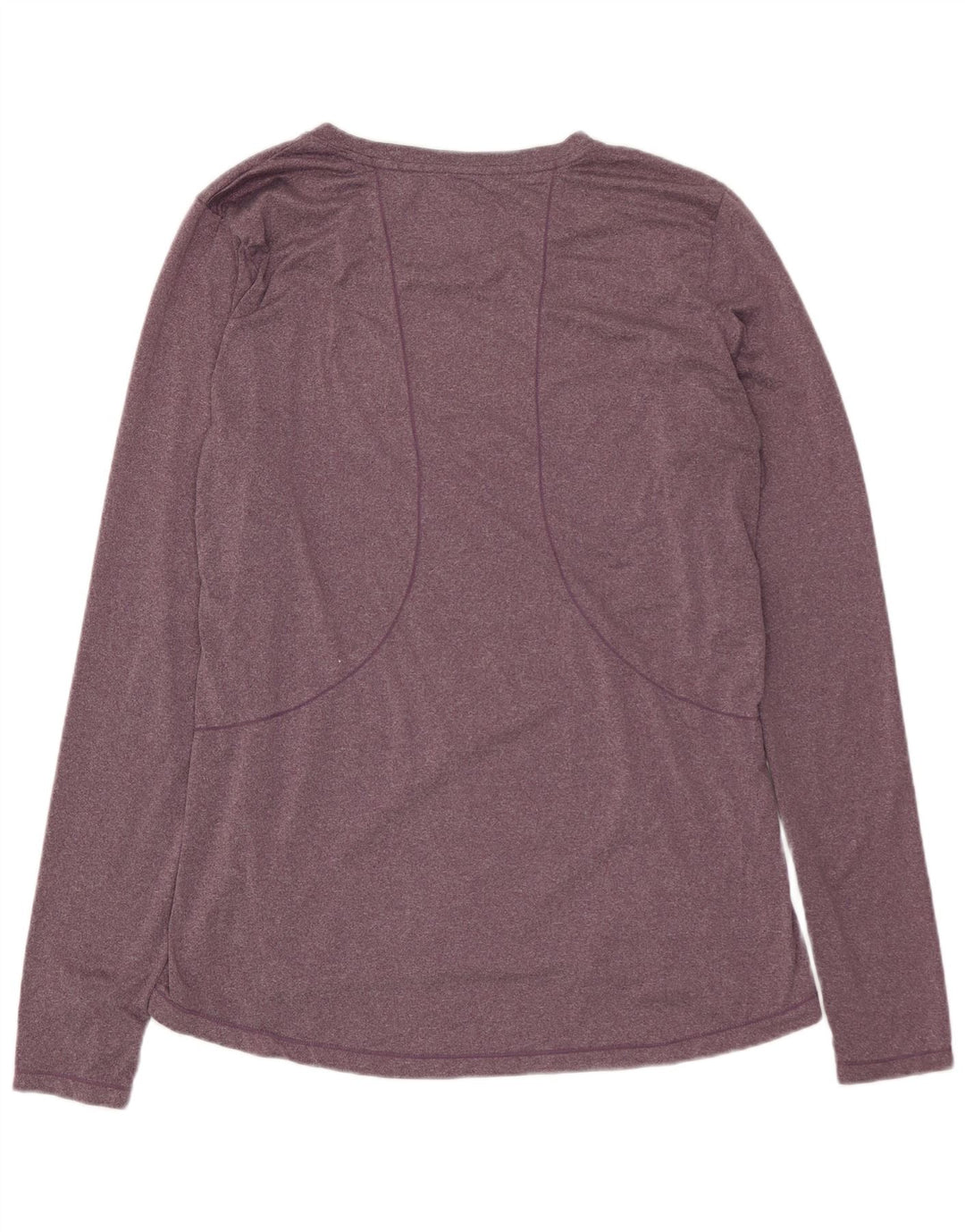Top feminino Reebok manga comprida UK 16 grande algodão roxo