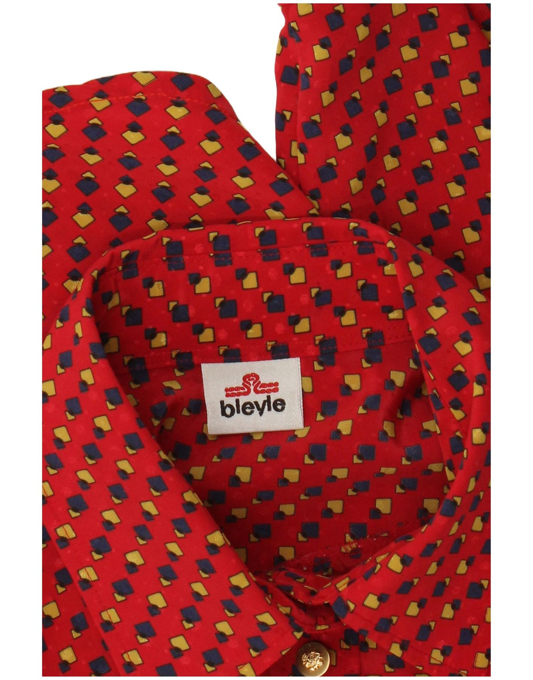 Camisa feminina Bleyle UK 20 2XL vermelho geométrico