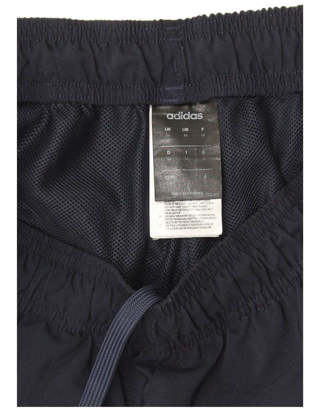 Shorts esportivos masculinos Adidas médio azul marinho poliéster