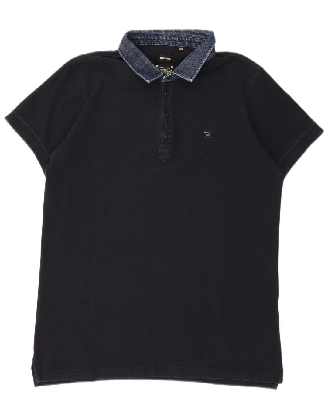 Camisa polo masculina Diesel 2XL algodão azul marinho