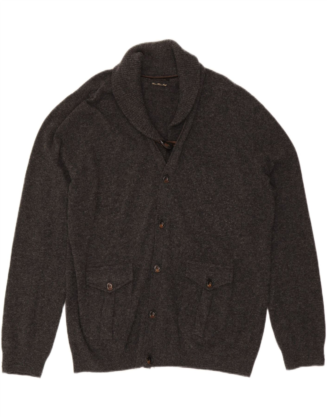 Suéter cardigã masculino MASSIMO DUTTI grande cinza