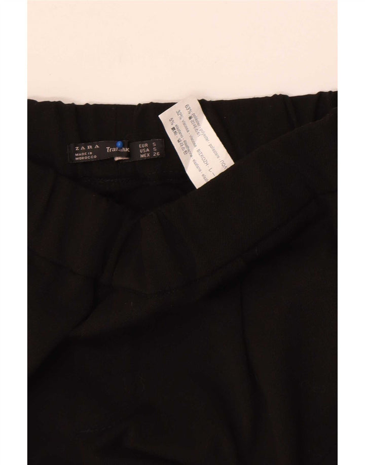 Calça de treino feminina Zara pequena preta colorblock poliéster