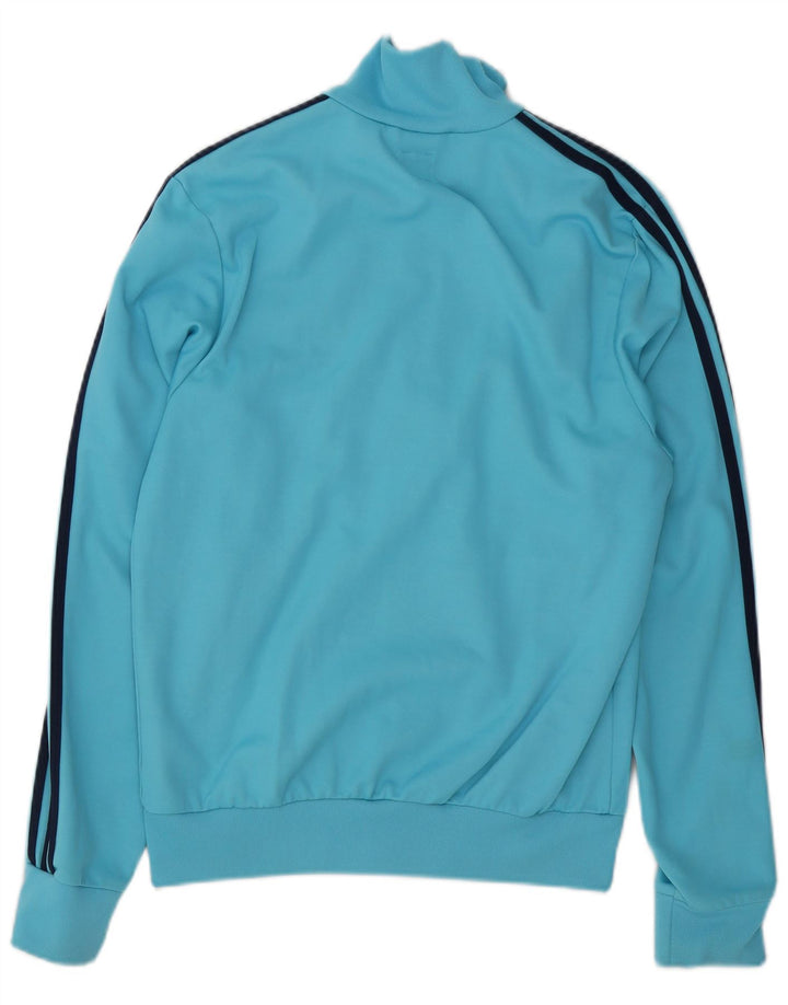 Adidas Mens Tracksuit Top Jacket Médio Azul Colourblock Algodão