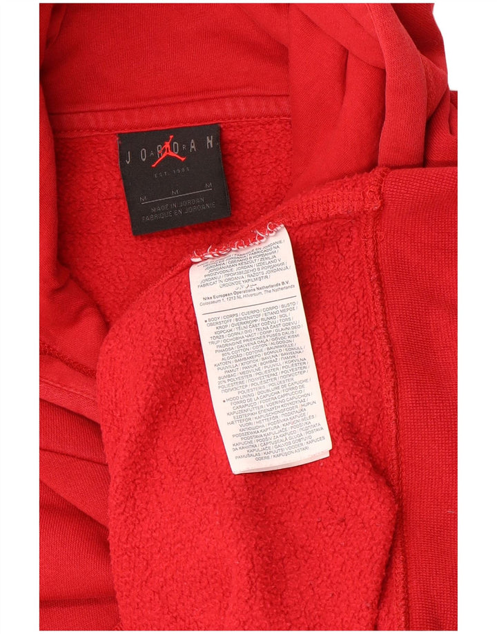 Jordan Mens Hoodie Jumper Médio Algodão Vermelho