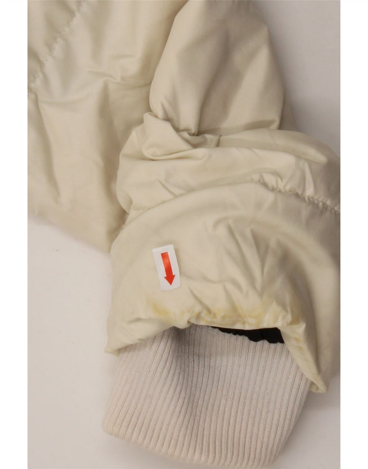 Jaqueta acolchoada com capuz feminina CALVIN KLEIN UK 14 poliéster branco médio