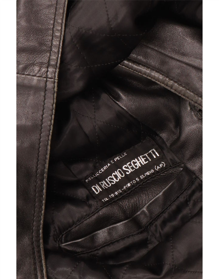 Jaqueta de couro masculina VINTAGE UK 40 grande couro preto