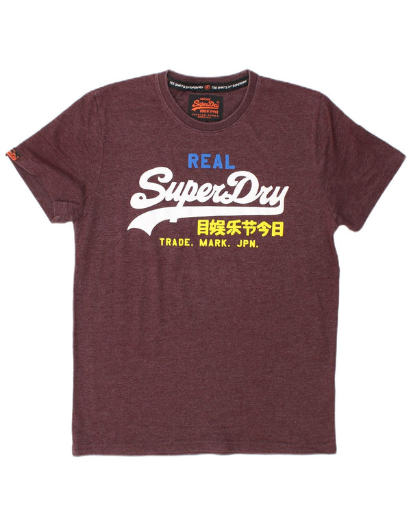 Superdry Camiseta masculina gráfica Top XL Poliéster Borgonha