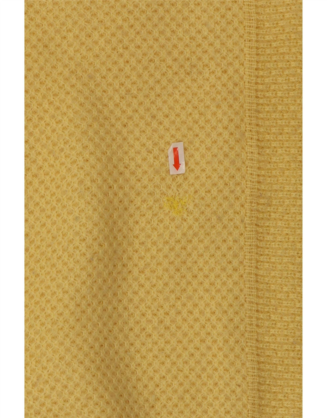 Suéter vintage masculino com gola redonda, grande acrílico amarelo