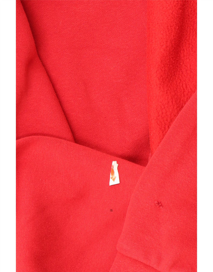 ADIDAS Menino Suéter Jumper 15-16 Anos Vermelho Algodão