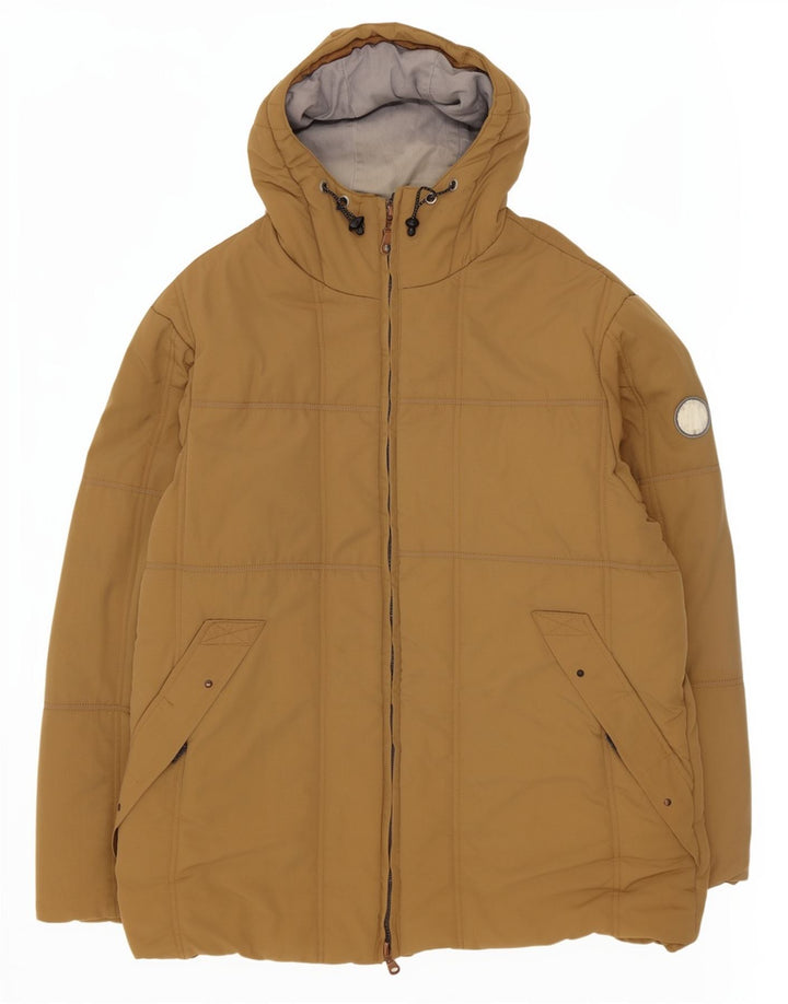 Jaqueta masculina acolchoada com capuz Murphy & Nye UK 42 XL bege