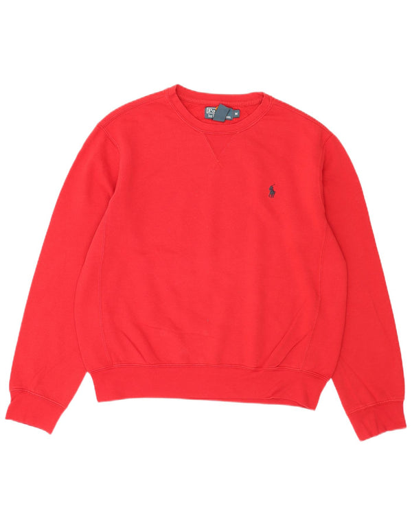 Polo Ralph Lauren moletom masculino jumper médio algodão vermelho