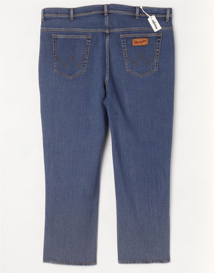 Wrangler Masculino Texas Straight Jeans W50 L32 Azul Algodão