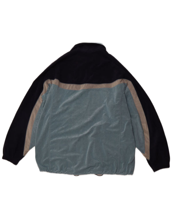 ASICS Mens Treino Top Jacket Grande Azul Colorblock Poliéster Esportes