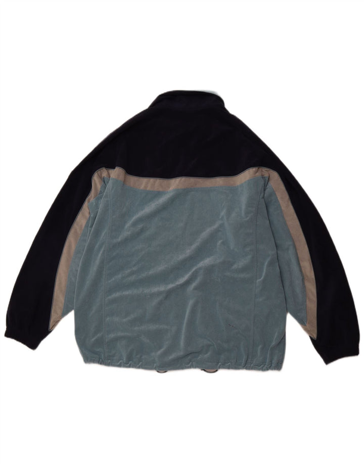 ASICS Mens Treino Top Jacket Grande Azul Colorblock Poliéster Esportes