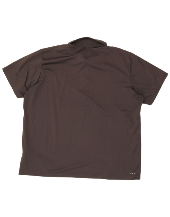 Adidas Mens Climalite Polo Shirt 2XL Cinza Poliéster