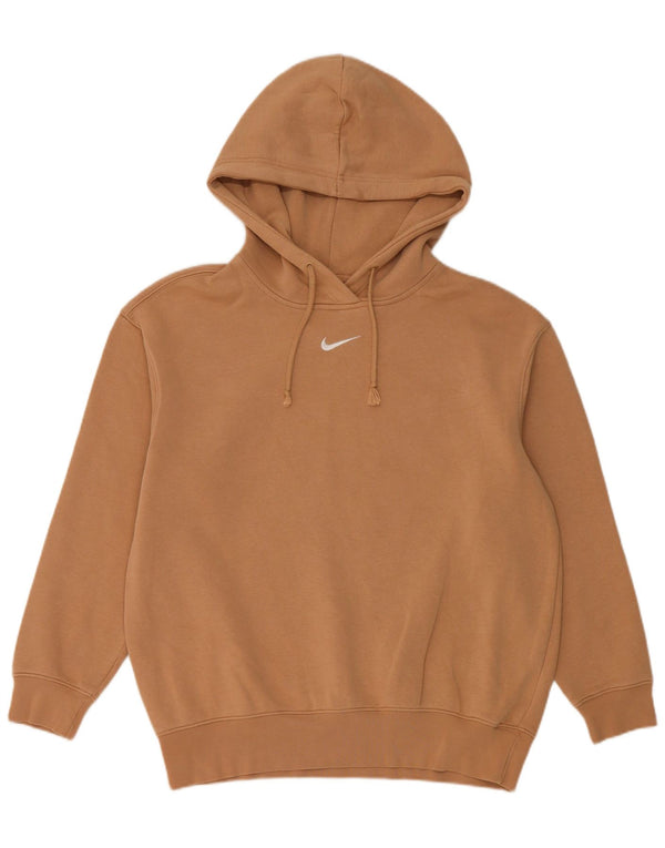 Nike Mens Relaxed Fit Hoodie Jumper XS Algodão Bege