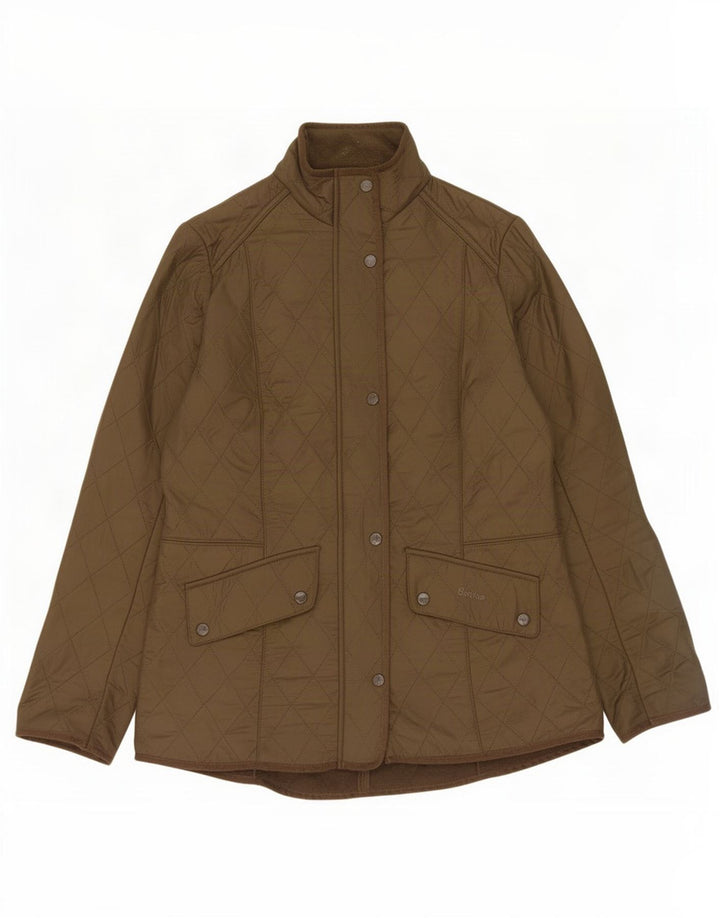 Jaqueta acolchoada feminina Barbour UK 16 grande cáqui