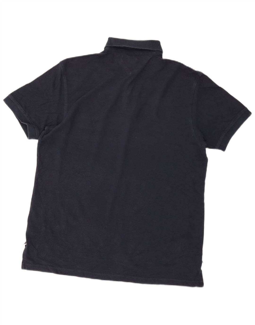 Camisa polo masculina de manga curta Tommy Hilfiger média azul marinho clássica