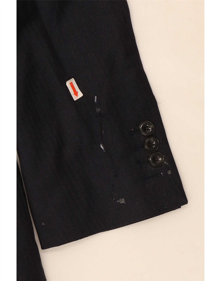 Jaqueta blazer masculina de 2 botões Marks & Spencer Reino Unido 38 lã azul marinho médio
