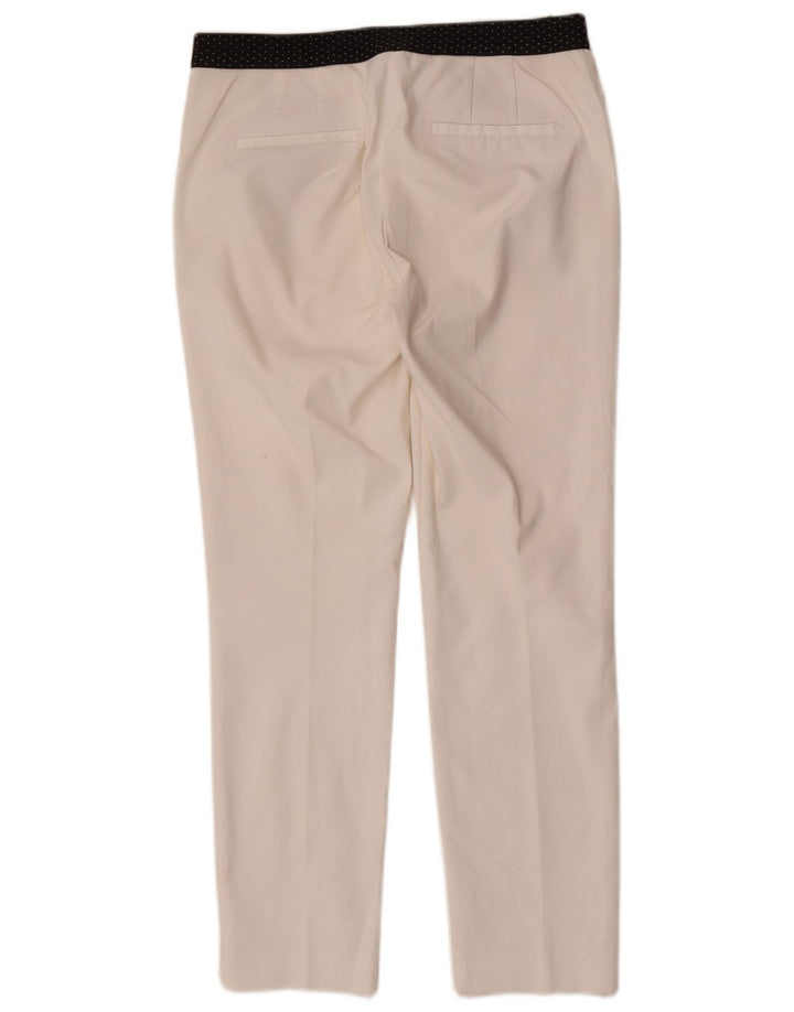 Zara Calça Chino Feminina Slim Médio W28 L27 Branco Colorblock
