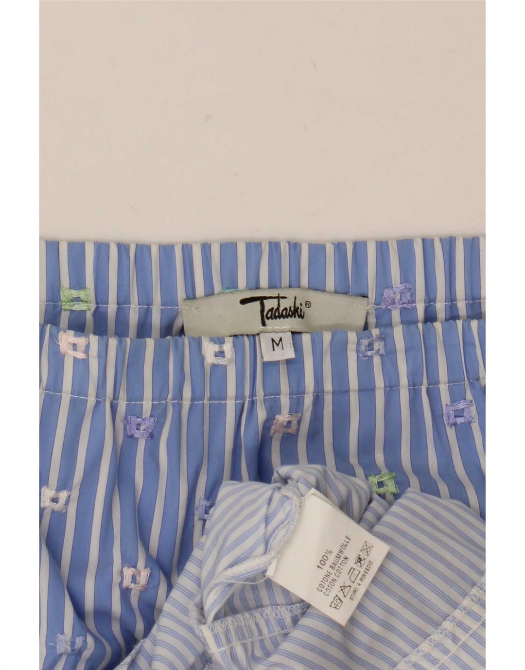 Saia feminina Tadashi em camadas médio W30 algodão floral azul