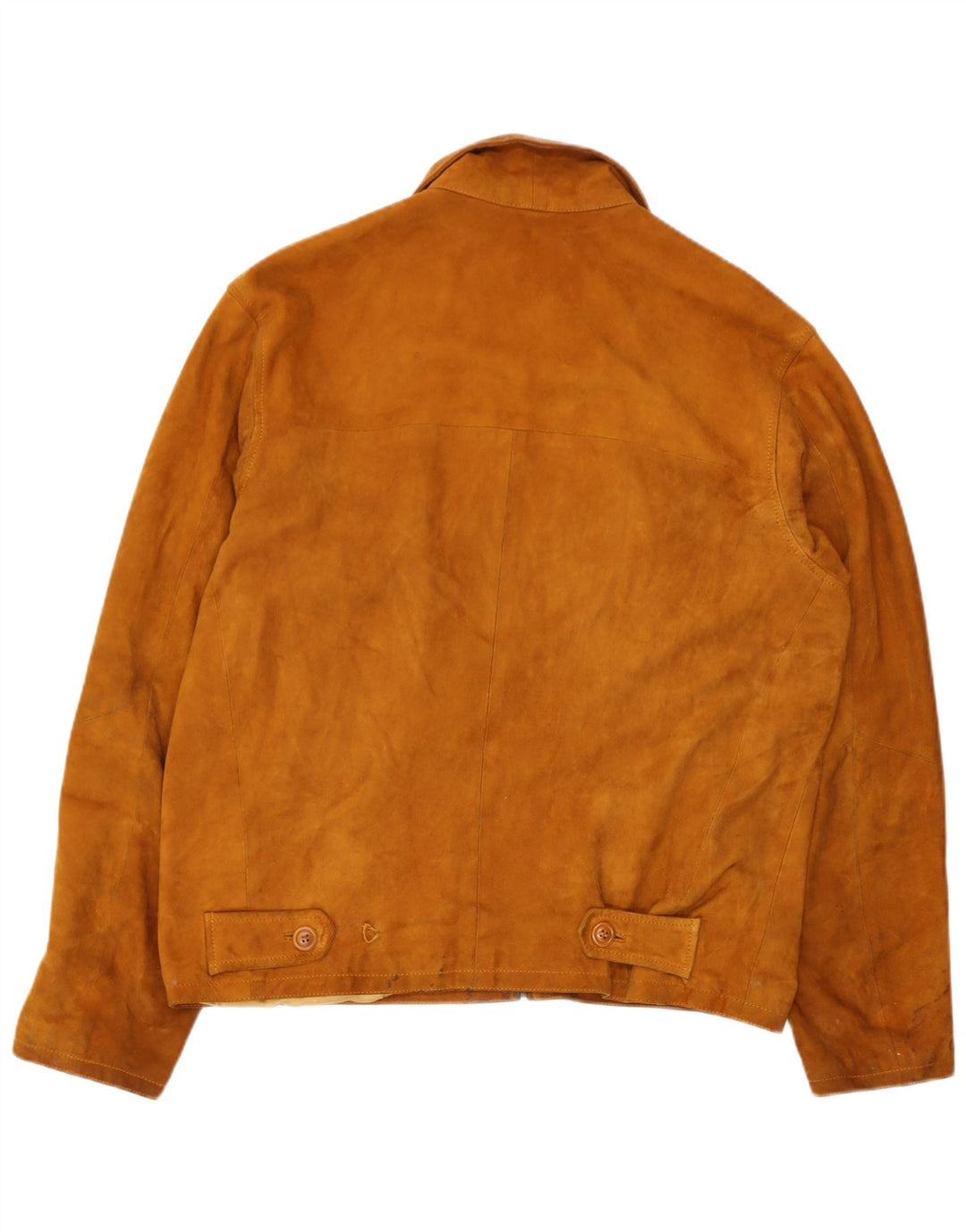 Jaqueta masculina vintage de camurça IT 50 grande couro marrom