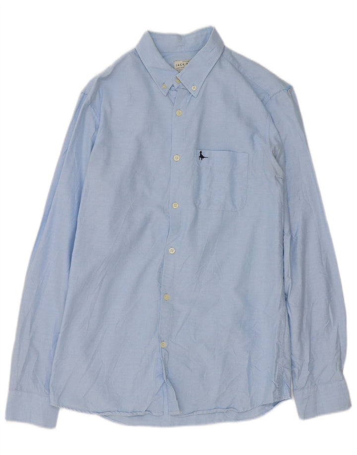 Camisa masculina Jack Wills pequena azul algodão