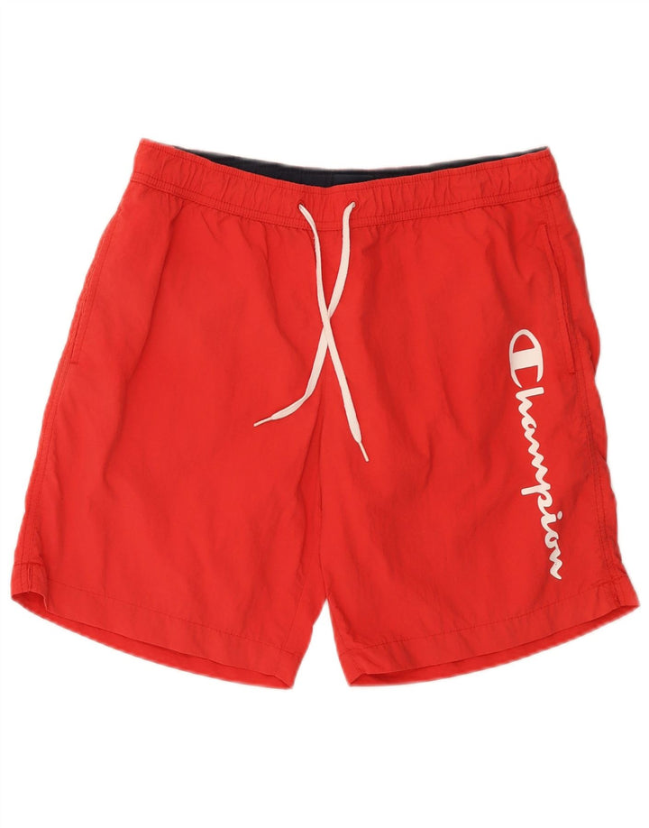 Shorts de natação Champion masculino gráfico grande vermelho