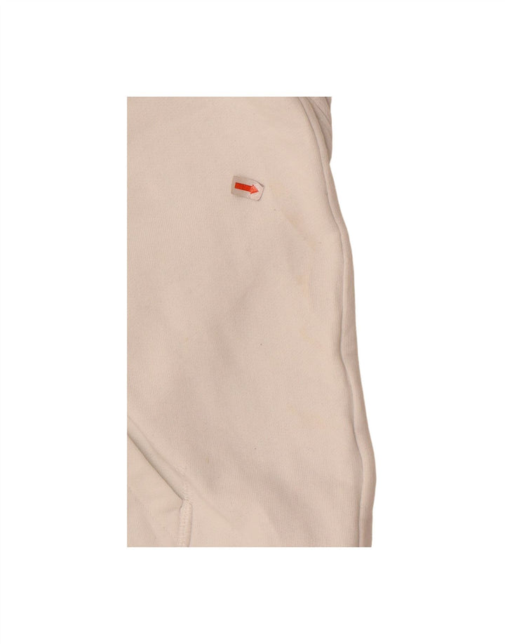 Suéter feminino com capuz gráfico oversized LEVI'S Reino Unido 6 XS algodão branco