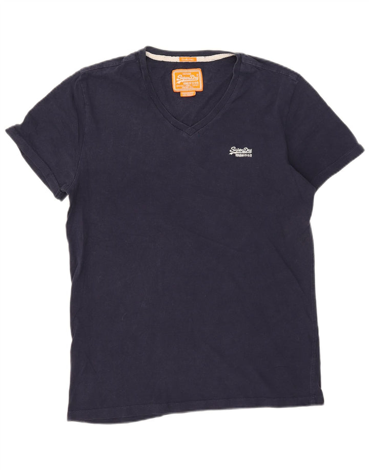 Camiseta masculina Superdry Top médio algodão azul marinho