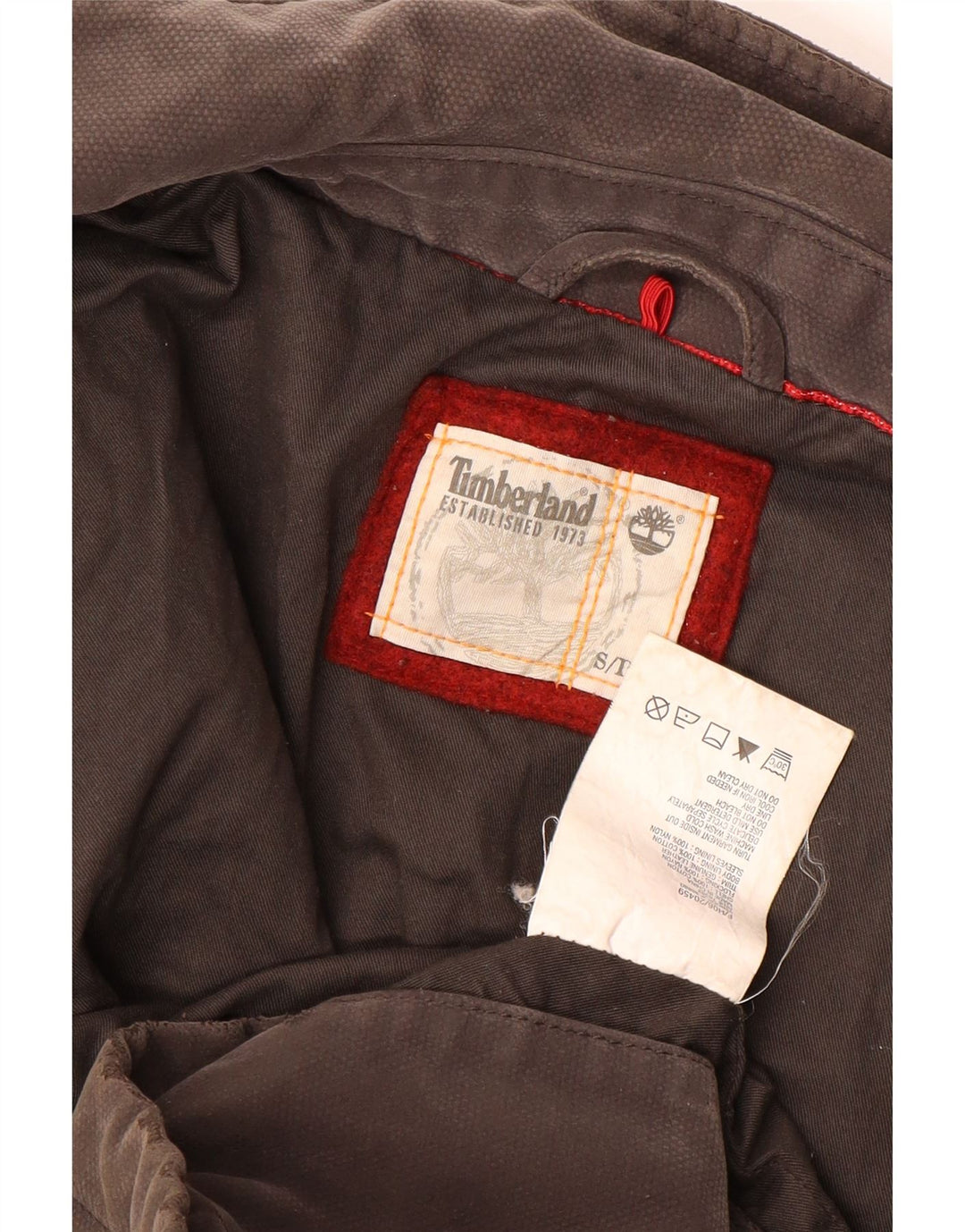 Jaqueta utilitária masculina Timberland UK 36 pequeno algodão marrom