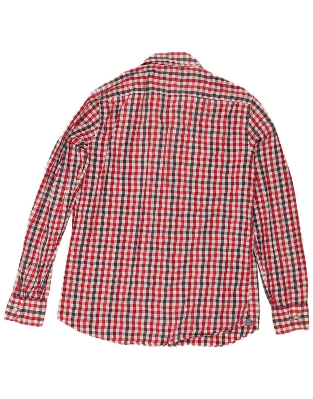 Camisa masculina Massimo Dutti média vermelha guingão