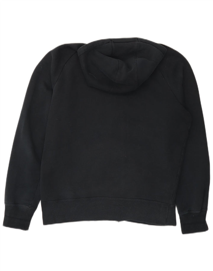 Suéter Nike masculino com capuz e zíper gráfico médio preto algodão