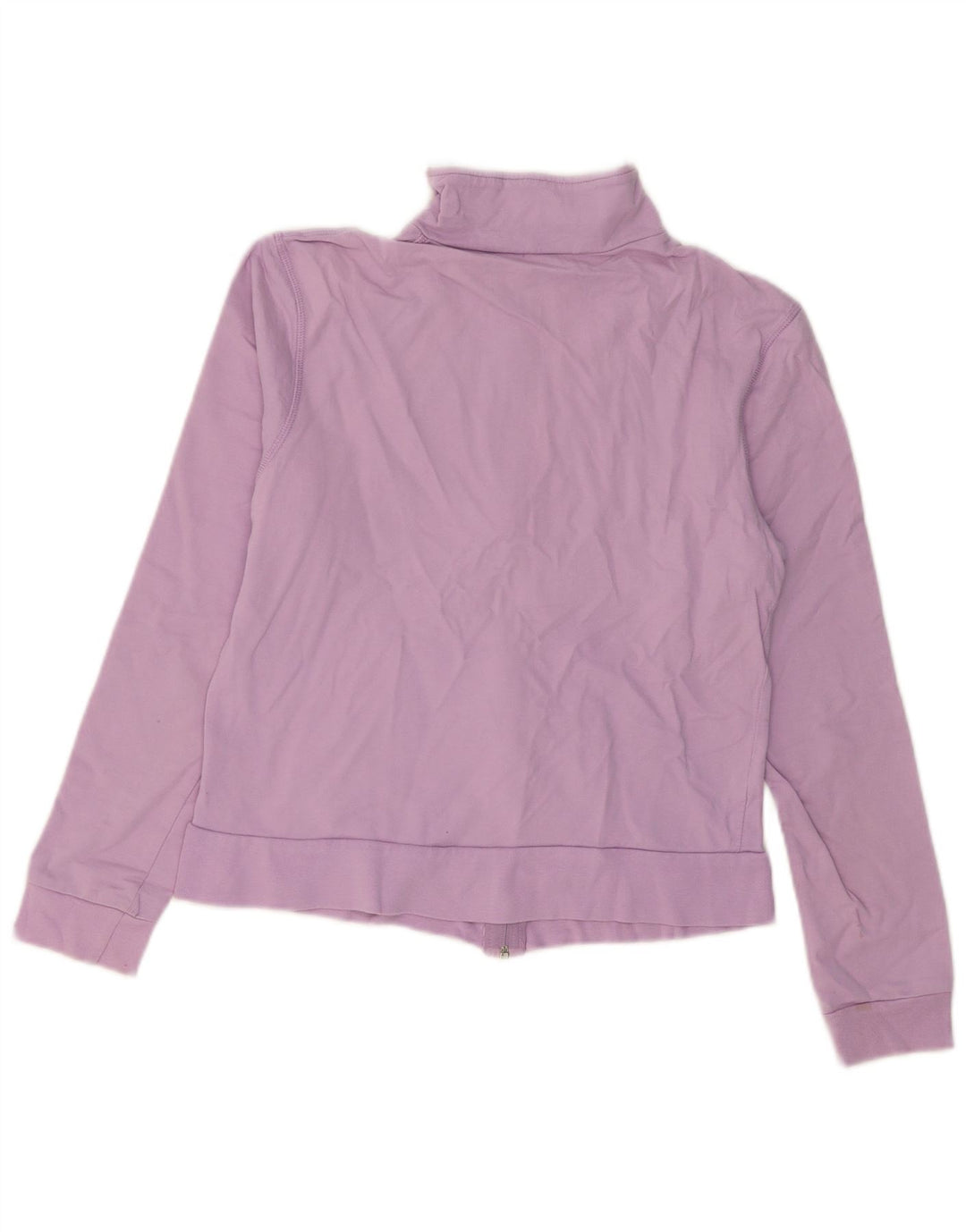 REEBOK Womens Tracksuit Top Jacket UK 14 Grande Algodão Roxo